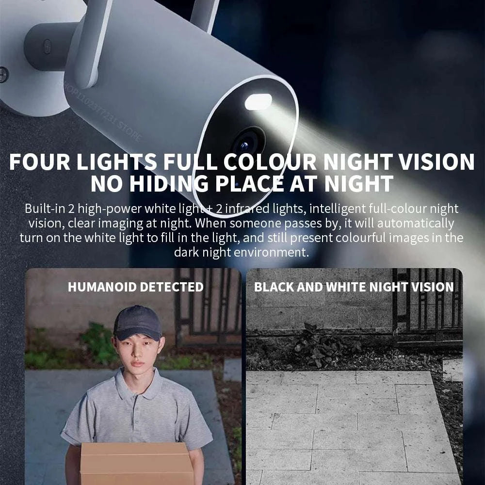 Xiaomi Outdoor Camera AW300 2K WiFi Security Cam Night Vision IP66-Chinese Version / US Plug