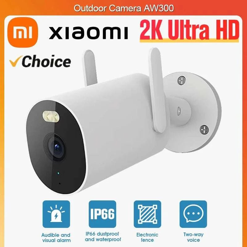 Xiaomi Outdoor Camera AW300 2K WiFi Security Cam Night Vision IP66-Chinese Version / US Plug