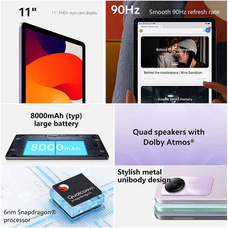 Xiaomi Redmi Pad SE 11‑Inch Tablet-Graphite Gray / 8GB 256GB / GERMANY