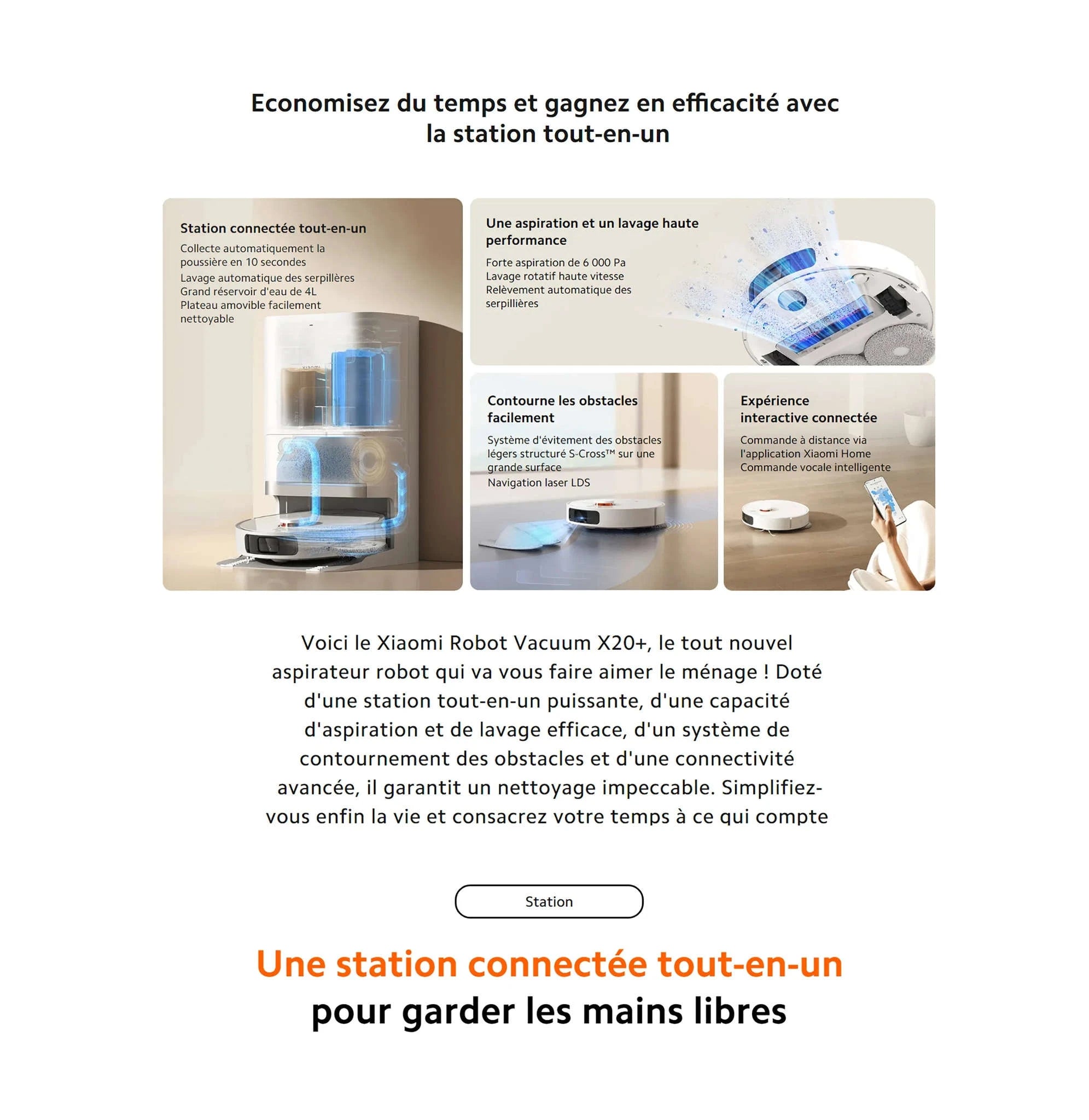 Xiaomi Robot Vacuum X20 – Smart High‑Power Cleaning-White