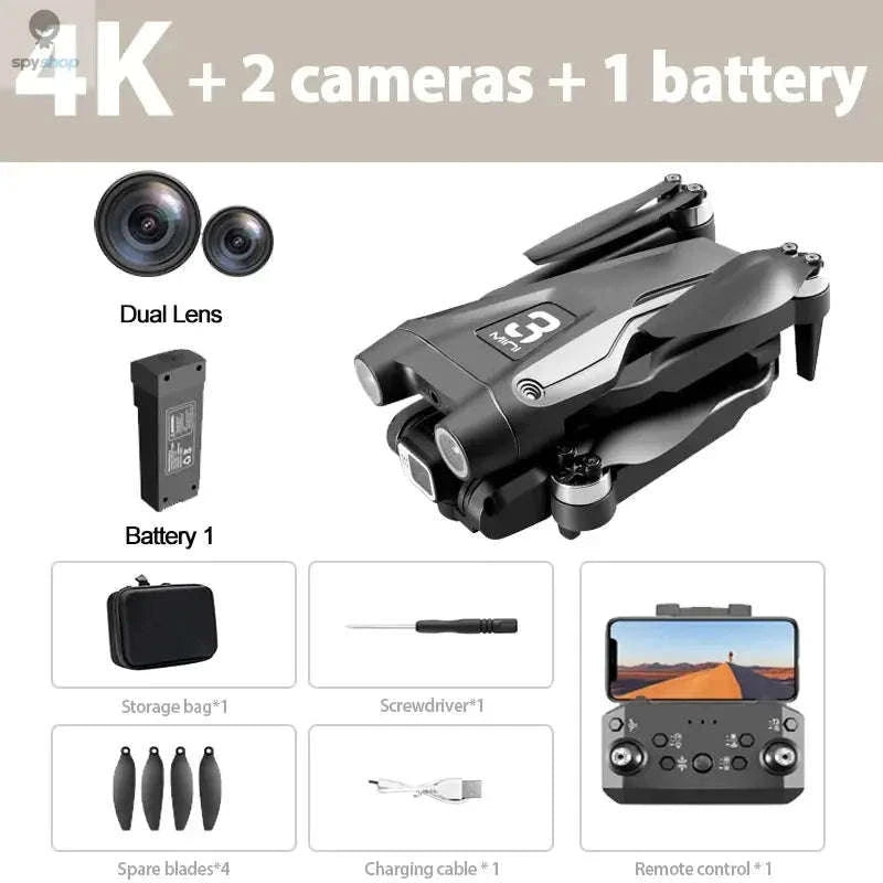 Xiaomi Z908 Pro 8K Drone ESC Professional Quadcopter-Black-4K-2S-battery1