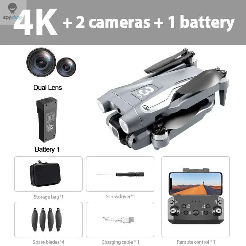 Xiaomi Z908 Pro 8K Drone ESC Professional Quadcopter-Black-4K-2S-battery1