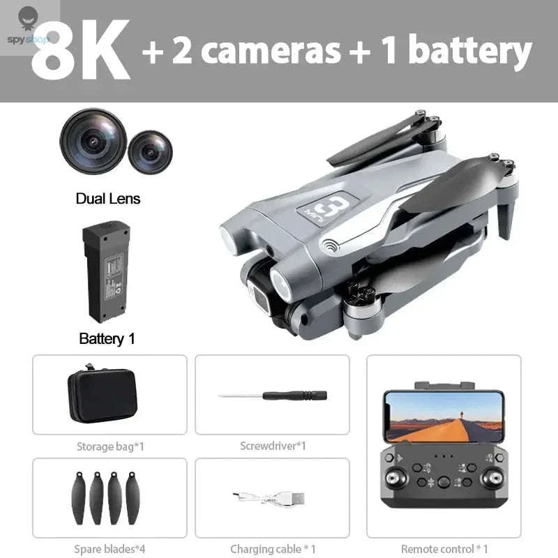 Xiaomi Z908 Pro 8K Drone ESC Professional Quadcopter-Black-4K-2S-battery1