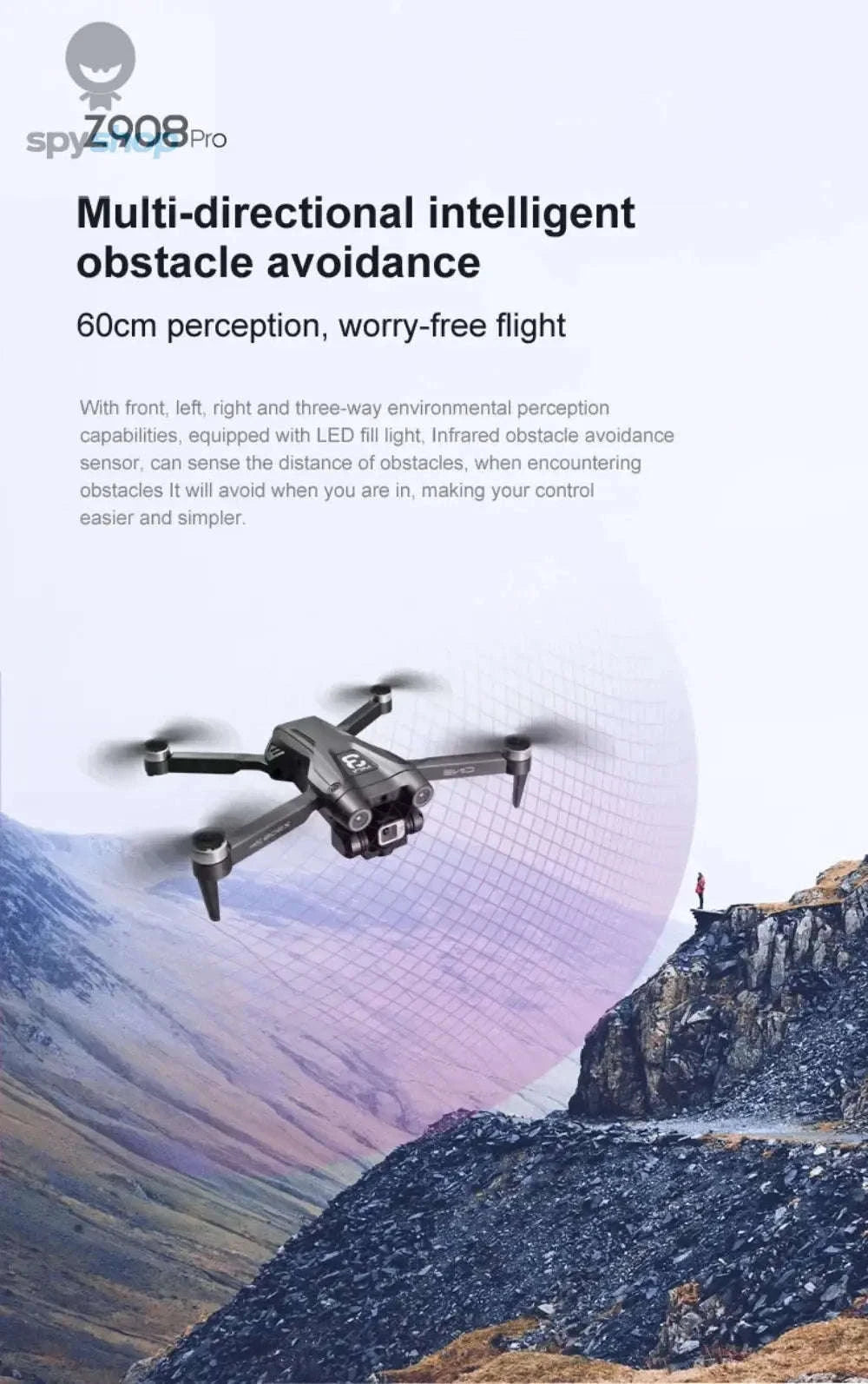 Xiaomi Z908 Pro 8K Drone ESC Professional Quadcopter-Black-4K-2S-battery1