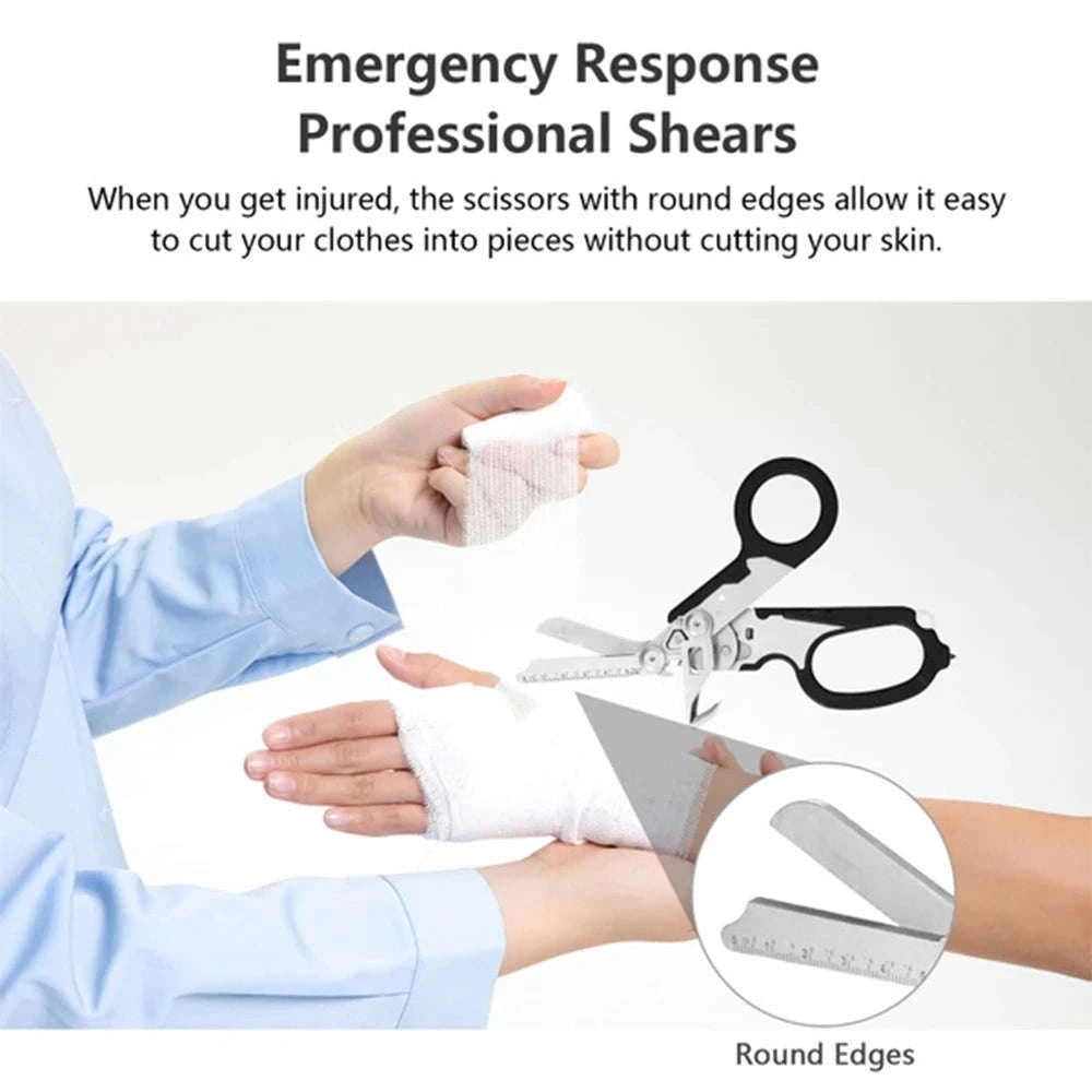 XIAOTREE Multifunction Scissors – Tactical Survival Tool-Orange