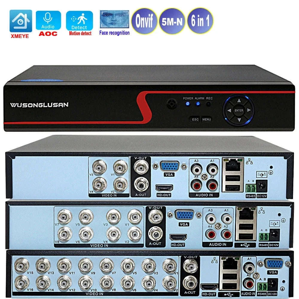 Xmeye Smart DVR/NVR Video Recorder for Clear Security Monitoring-8CH / None / EU Plug