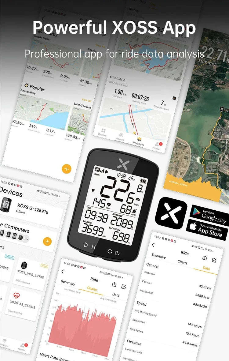 XOSS G2 GPS Cycling Computer-G2 Plus with ARENA