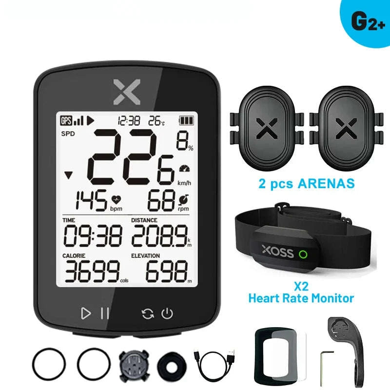 XOSS G2 GPS Cycling Computer-G2 Plus with ARENA