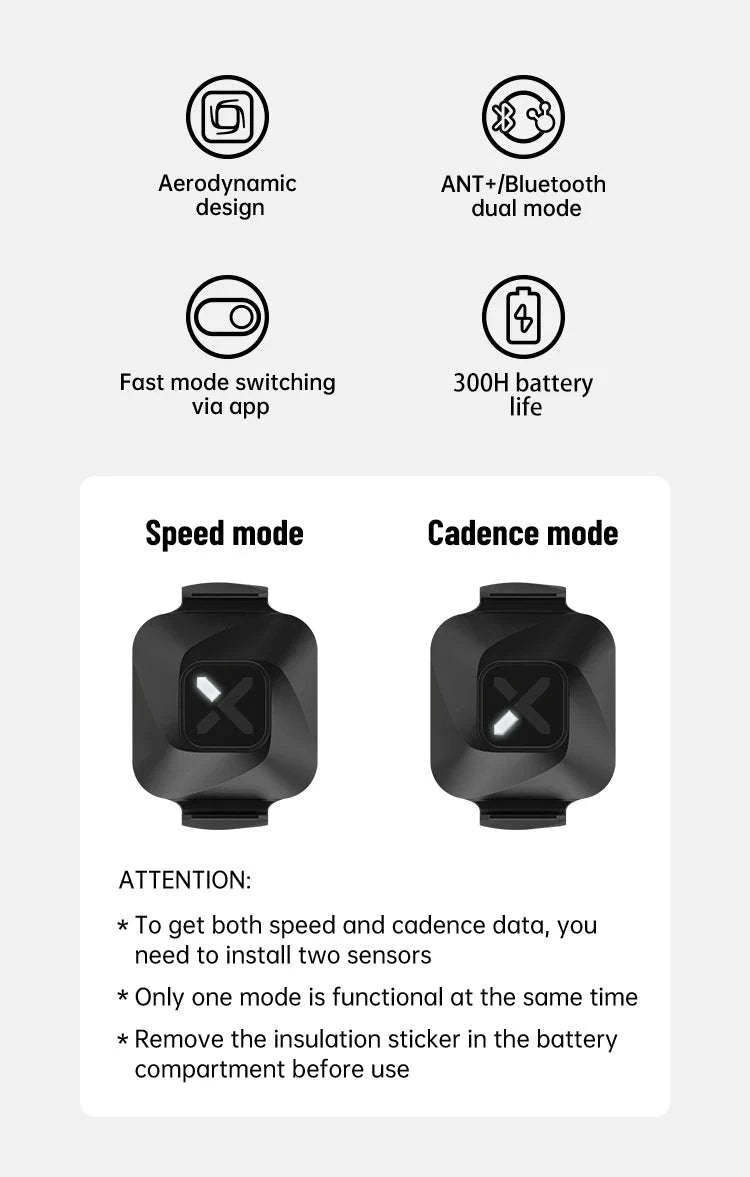 XOSS Vortex Speed & Cadence Sensor for Bike Computer-X2PRO n 2 VORTEX