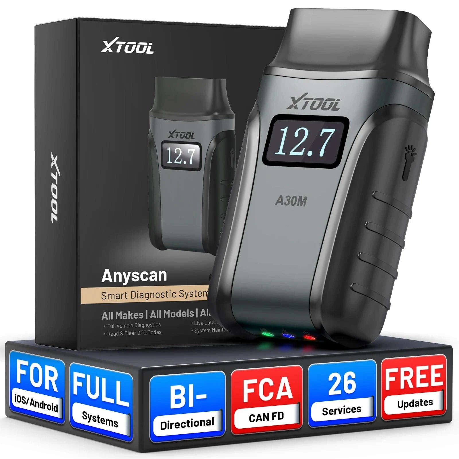 XTOOL A30M OBD2 Scanner Bluetooth Diagnostic Tool-XTOOL A30M / france