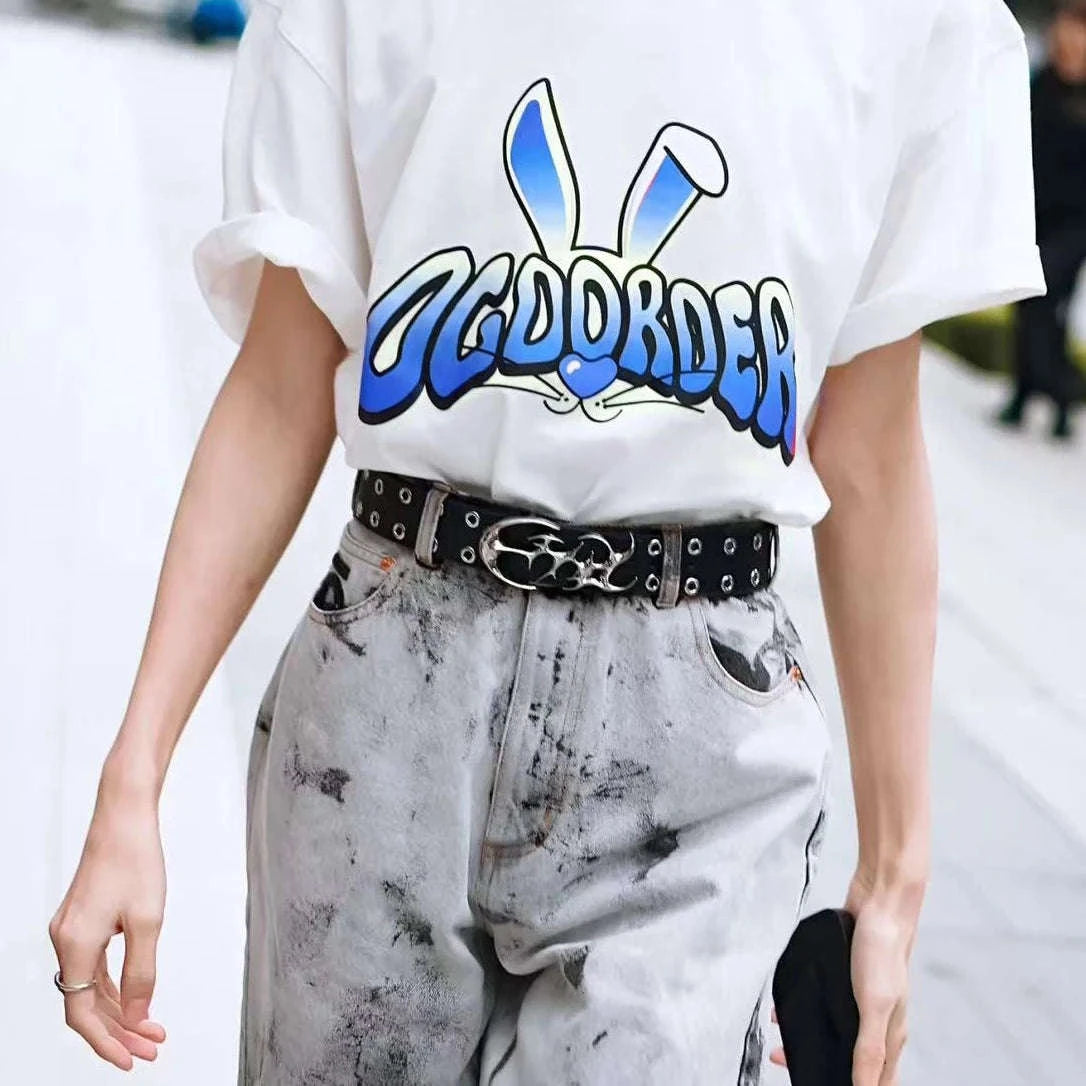 Y2K Hollow Punk Belt – Stylish PU Leather Unisex Accessory-Style-D / 110cm