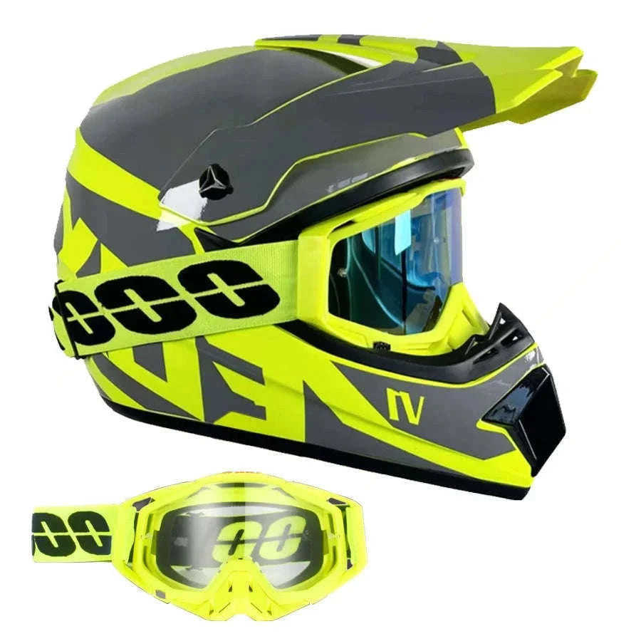 Youth Motocross & Dirt Bike Helmet for Young Riders, DOT Certified-G / S