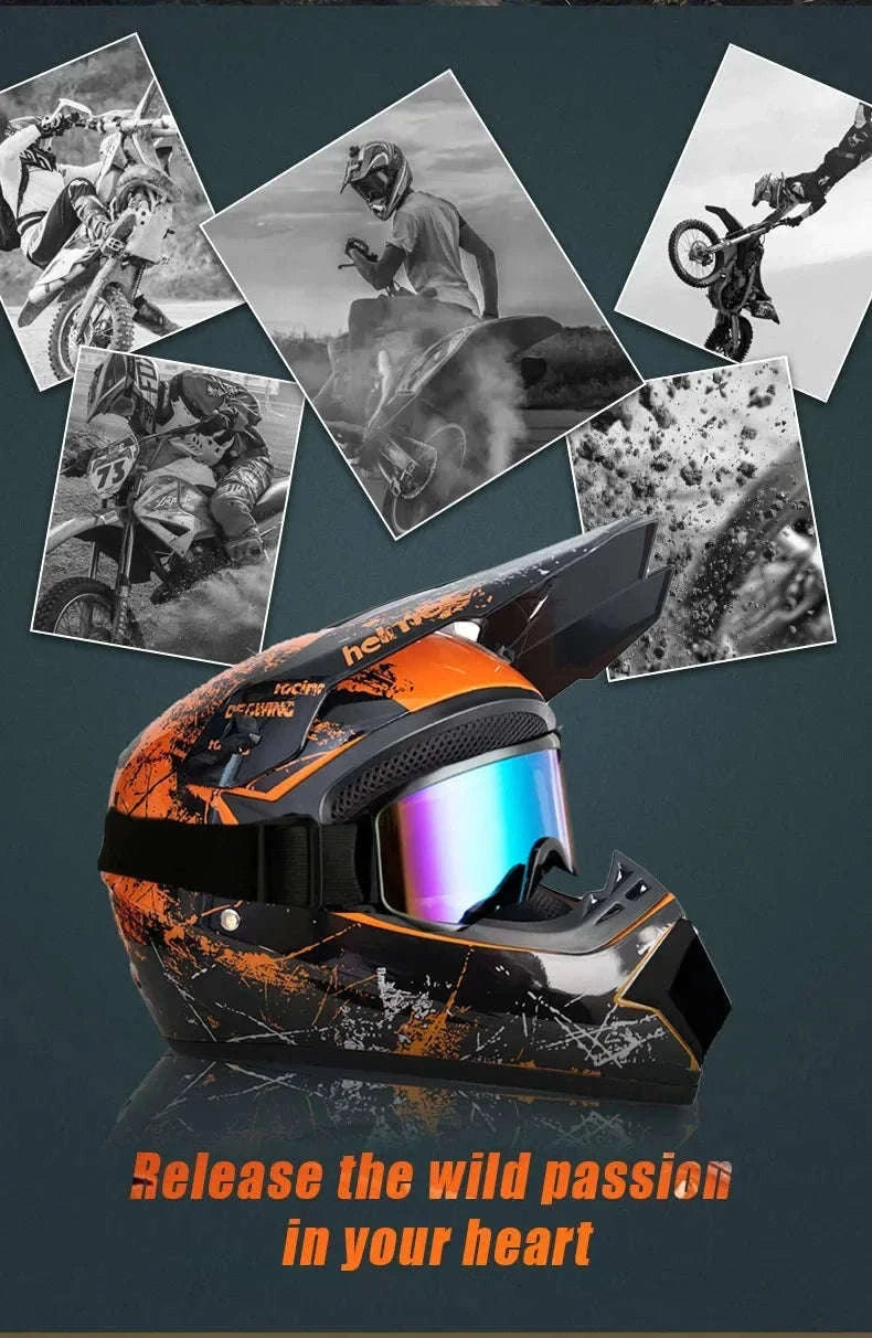 Youth Motocross & Dirt Bike Helmet for Young Riders, DOT Certified-G / S