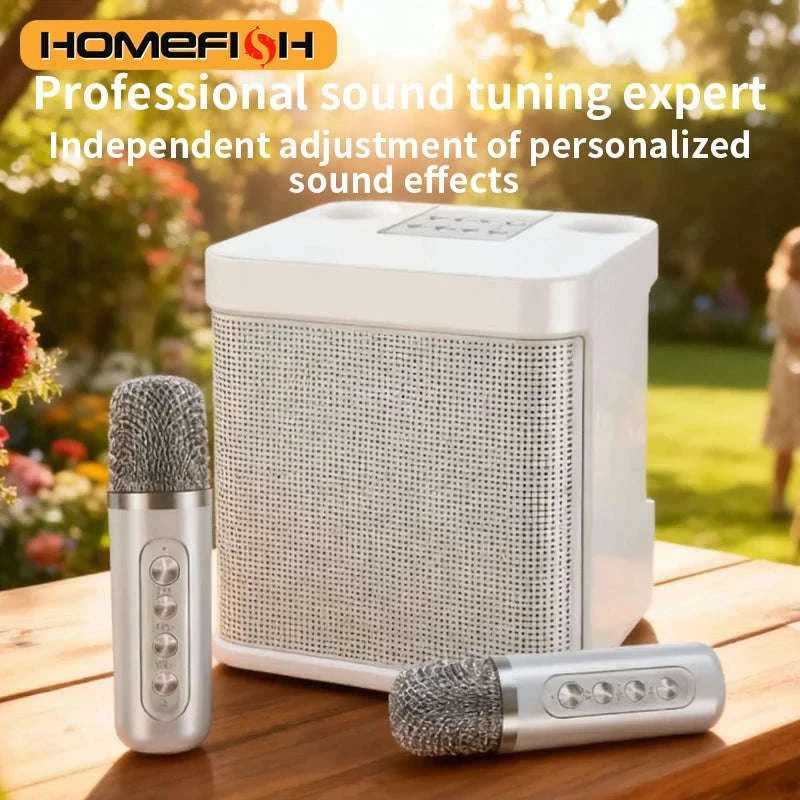 YS203 Portable Bluetooth Speaker with Dual Microphones-sliver