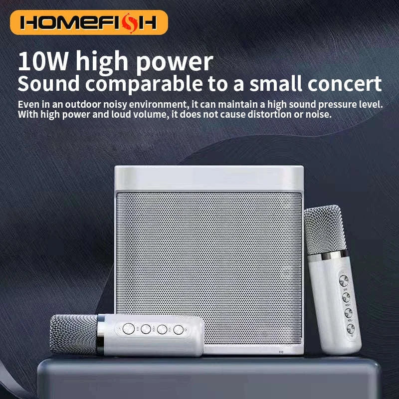 YS203 Portable Bluetooth Speaker with Dual Microphones-sliver