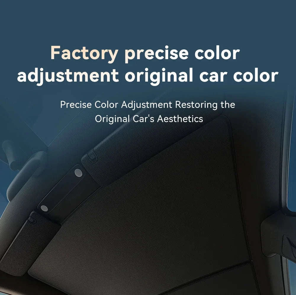 YZ For Tesla 2025-2026 Model 3 Y Juniper Highland Graphene Black Sky Screen Sunshade Honeycomb Skylight Magnetic Sunshade Panel-MY 25-26 2PCS