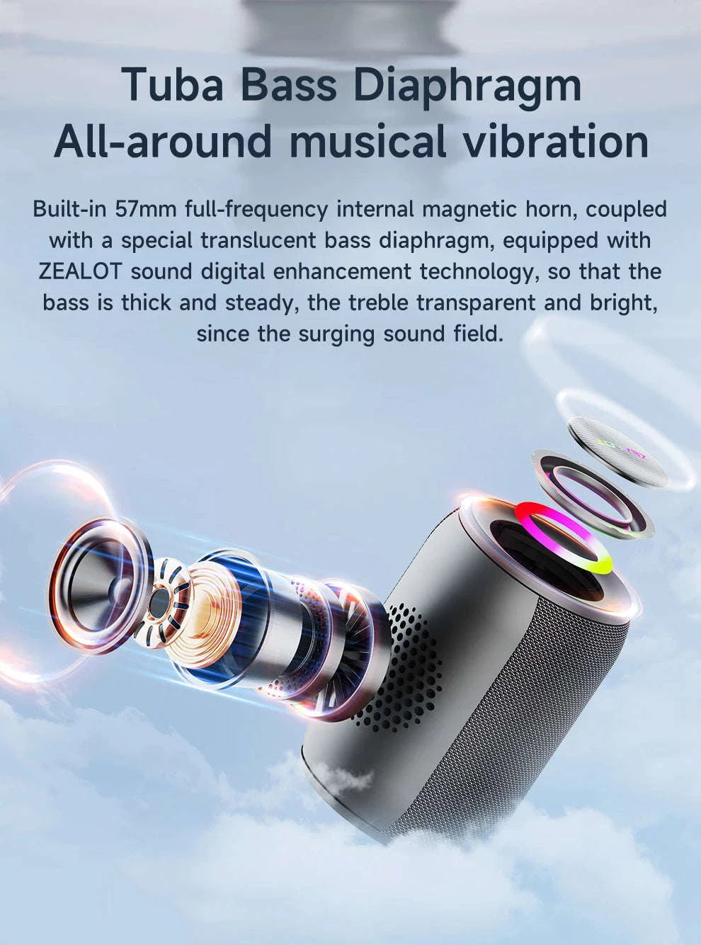 Zealot S32PRO Bluetooth Speaker-Black