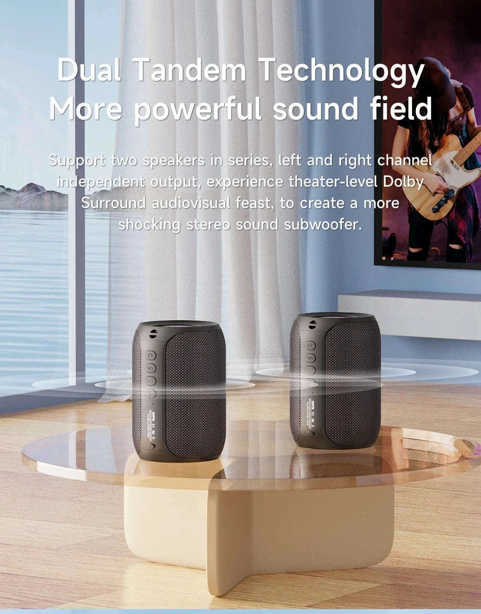 Zealot S32PRO Bluetooth Speaker with 15H Playtime-Black