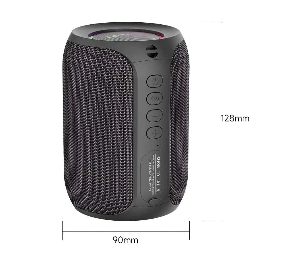Zealot S32PRO Portable Bluetooth Speaker-Black / Speaker