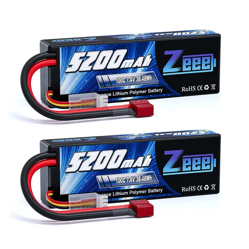 Zeee 2S 7.4V 100C 5200mAh LiPo Battery-2 units / United States