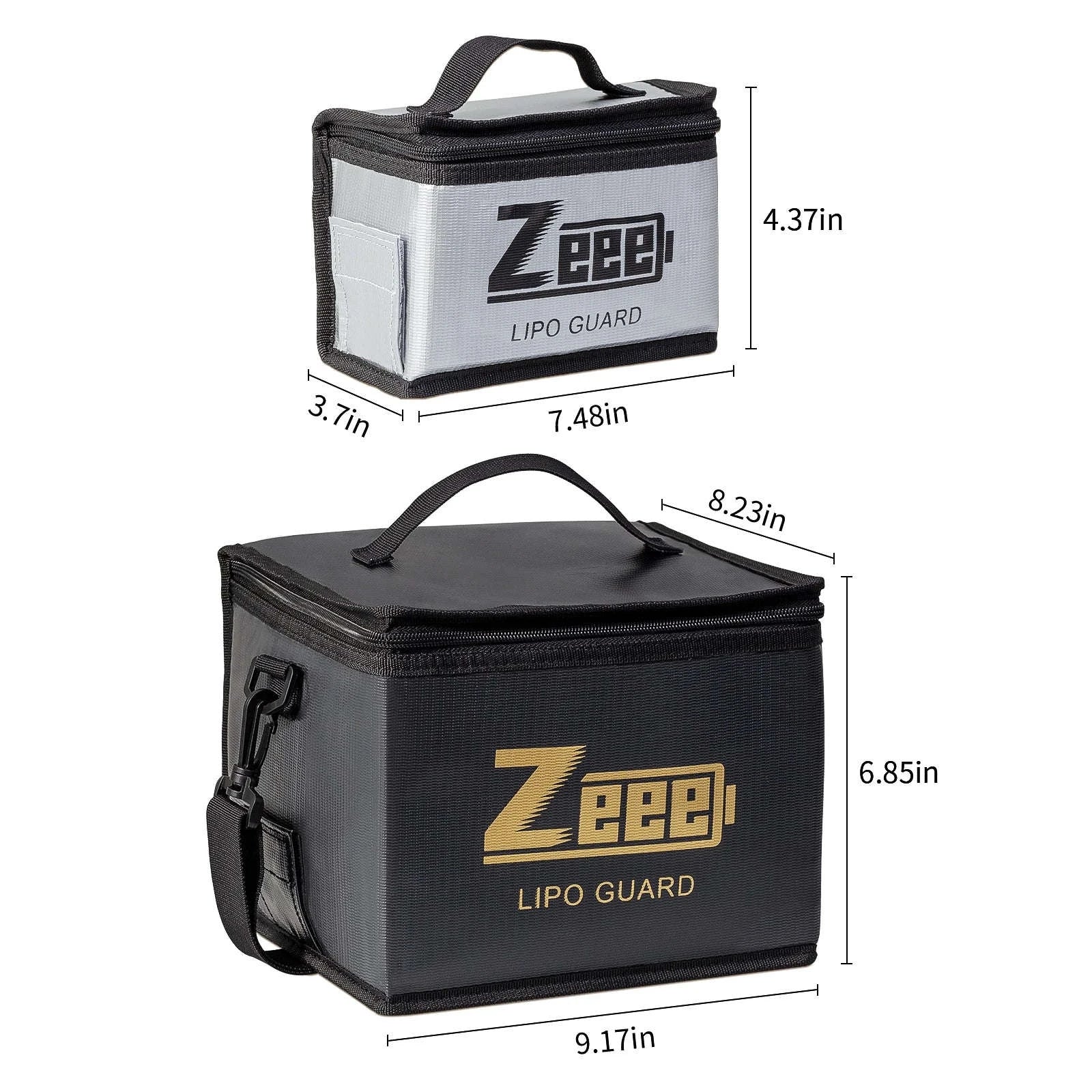 Zeee Fireproof LiPo Battery Safety Bag Set-As shown / UNITED KINGDOM