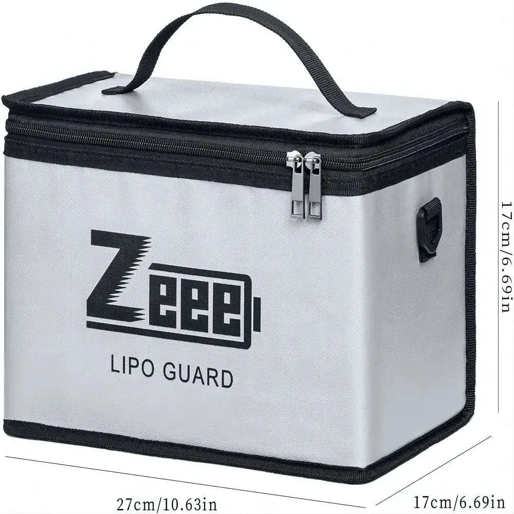 Zeee Lipo Safety Bag Fireproof Adjustable 10‑Cell Battery Storage Pouch-10 Cells / United States