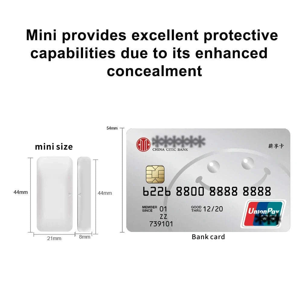 Zigbee Smart Door & Window Sensor with App Alerts for Home Security-HA-ZB