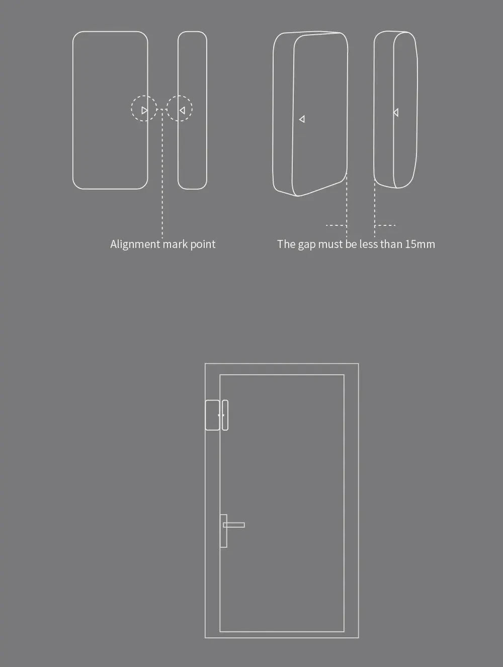 Zigbee Smart Door & Window Sensor with App Alerts for Home Security-HA-ZB