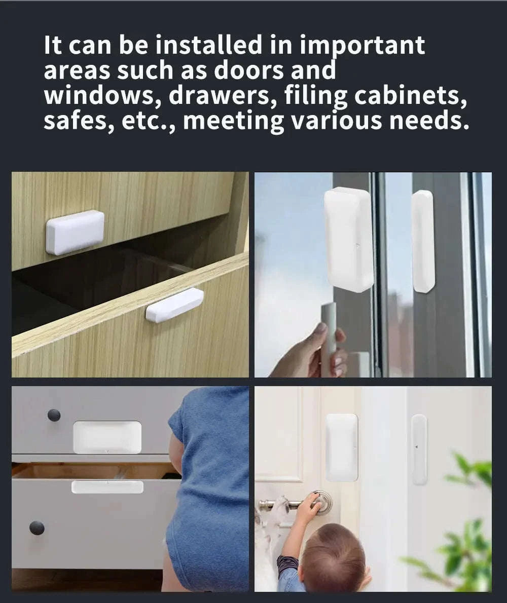 Zigbee Smart Door & Window Sensor with App Alerts for Home Security-HA-ZB2PC