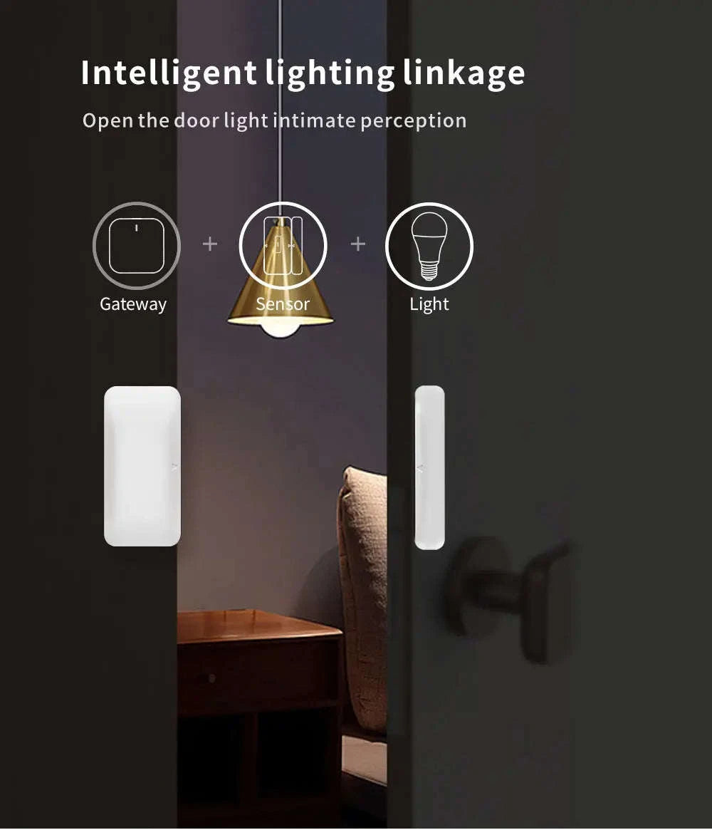 Zigbee Smart Door & Window Sensor with App Alerts for Home Security-HA-ZB2PC