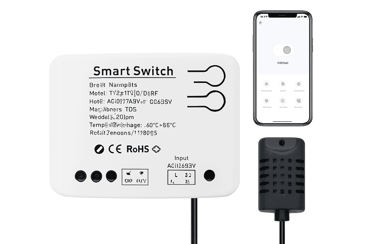 Zigbee Smart Switch with Temperature & Humidity Sensor Control-Input 85-250V / Temperature Switch / China Mainland