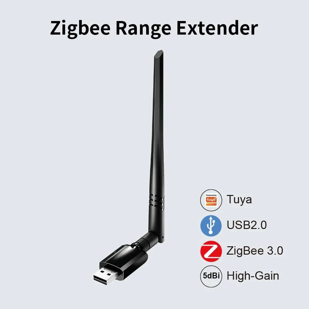 Zigbee USB Range Extender with Detachable Antenna for Smart Home Coverage-Zigbee Extender