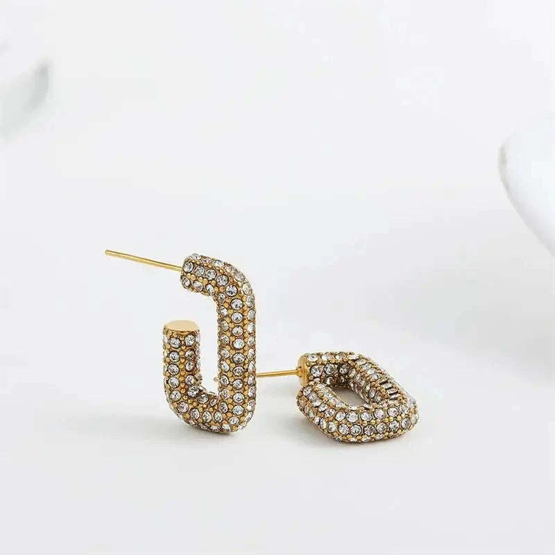 Zircon Circle Huggie Hoop Earrings for Women-22306 1