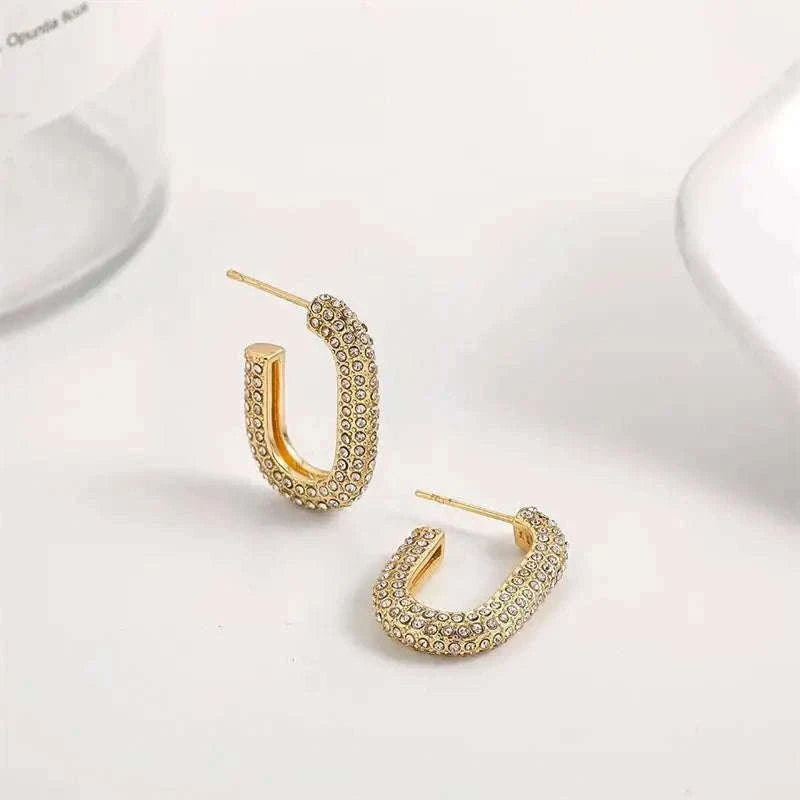 Zircon Circle Huggie Hoop Earrings for Women-22306 1