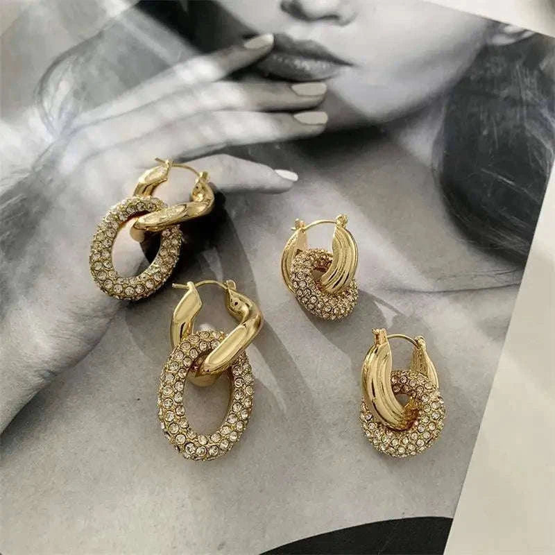 Zircon Circle Huggie Hoop Earrings for Women-22306 1