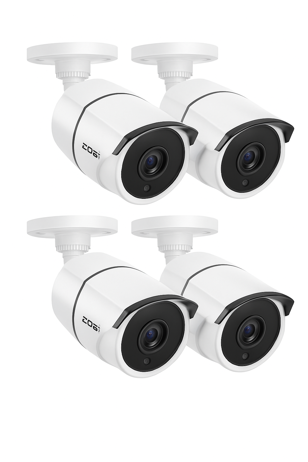 ZOSI 4-pack 1080P HD-TVI säkerhetskameror med ljudinspelning