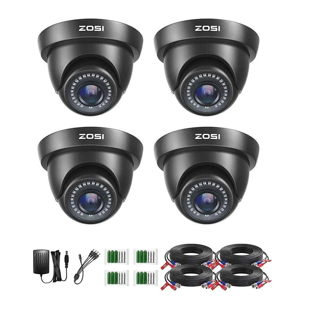 ZOSI 4-Pack 1080P Wired Security Cameras for Home CCTV-Black / United States