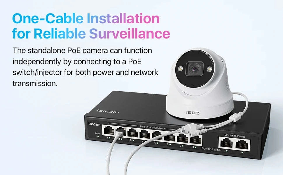 ZOSI 4K PoE Outdoor Security Camera with AI Detection-5MP without TF Card / Poland