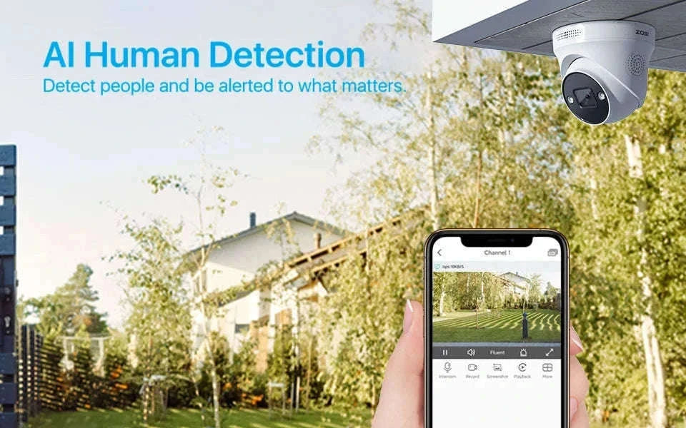 ZOSI 4K PoE Security Camera System with AI Detection-16CH 5MP and 16 Cam / spain / 4T