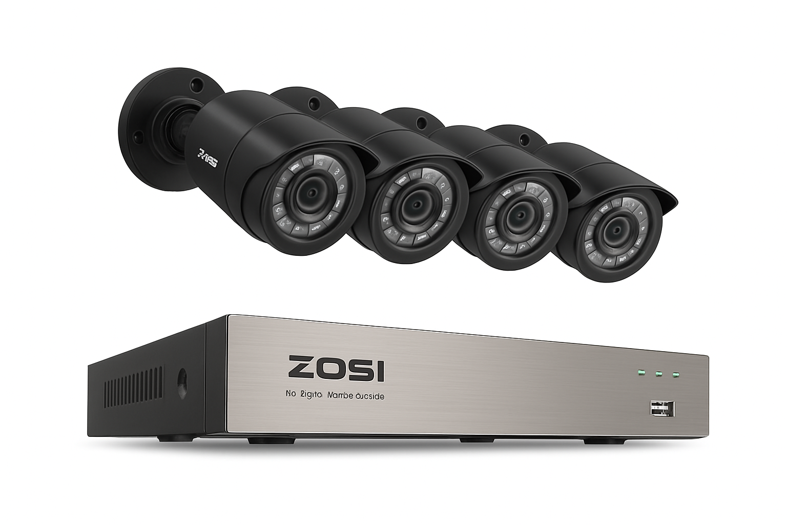 8CH 1080P Wired Security Camera System with DVR