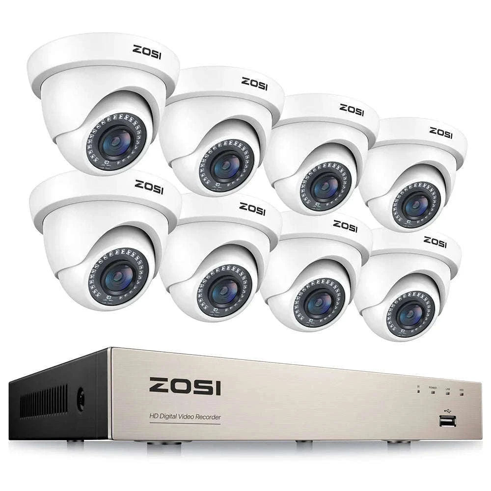 ZOSI 8CH 1080P Wired Security Camera System with 8 Weatherproof Cams-8 Cameras / 2T / United States
