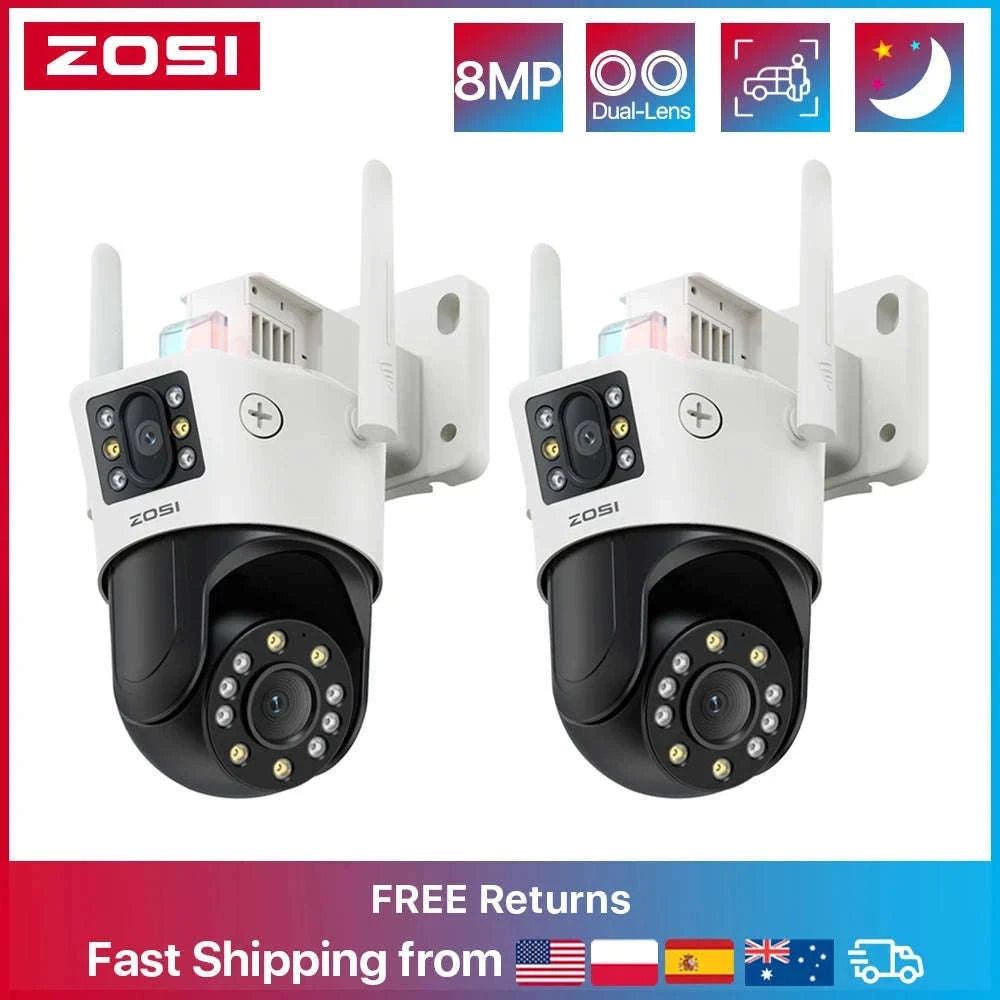 ZOSI 8MP Dual-Lens WiFi PTZ Outdoor Security Camera-C298 Pro and SE / United States