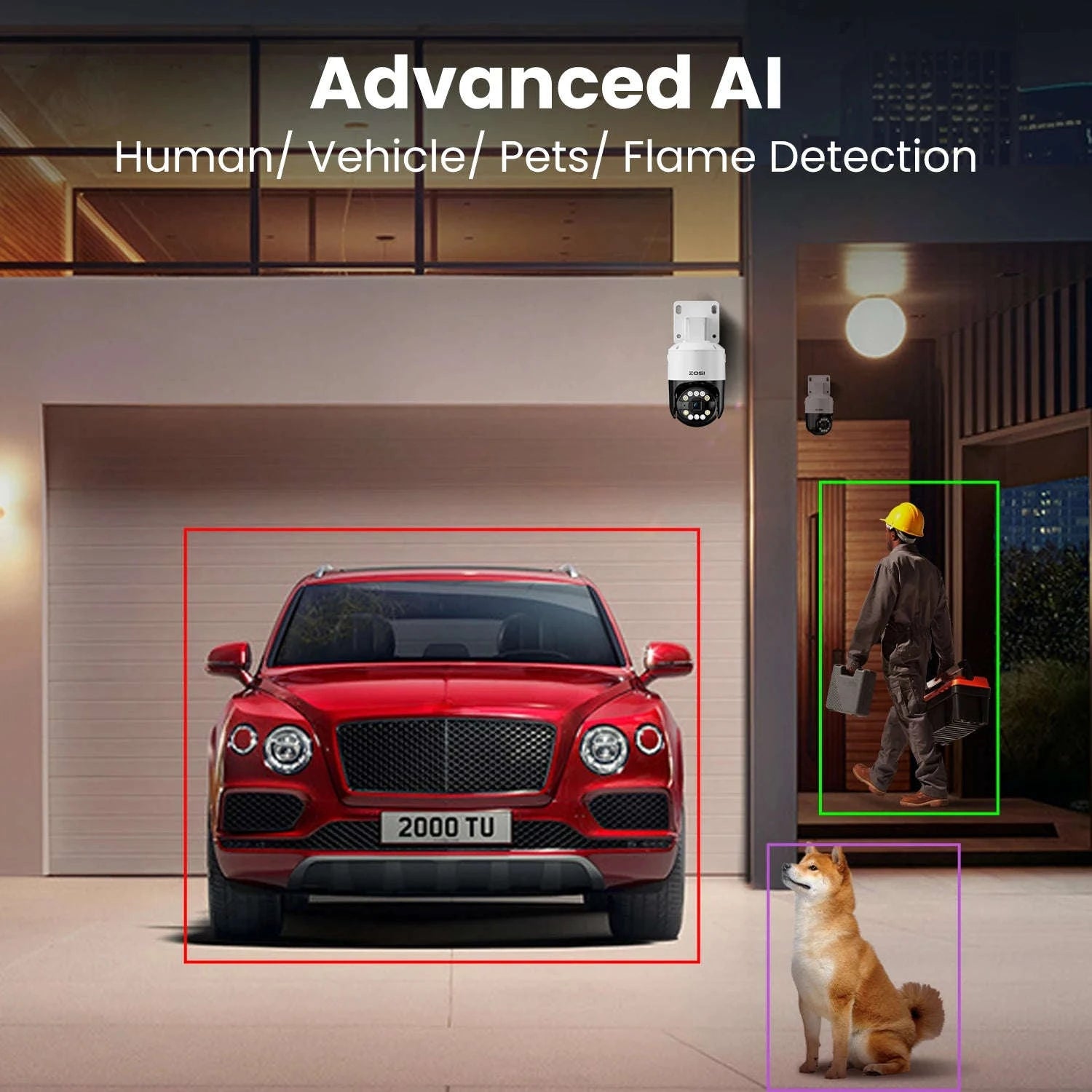 ZOSI 8MP PoE Security Camera System with AI Detection-2PCS 5MP Cameras / Australia / None