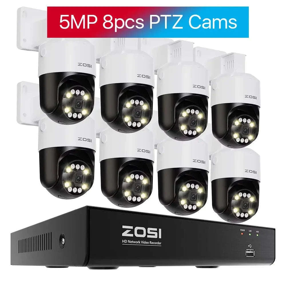 ZOSI 8MP PoE Security Camera System with AI Detection-2PCS 5MP Cameras / Australia / None