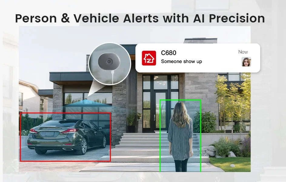 ZOSI C680 2K Window Security Camera with Full-Color Night Vision-C680-1PACK / Poland