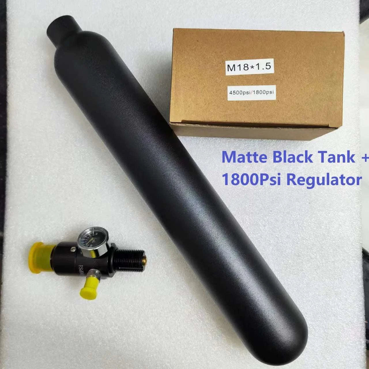 0.38L Aluminum Diving Tank Bottle 20MPa M18 Thread 4500 PSI-Bright -2200Psi