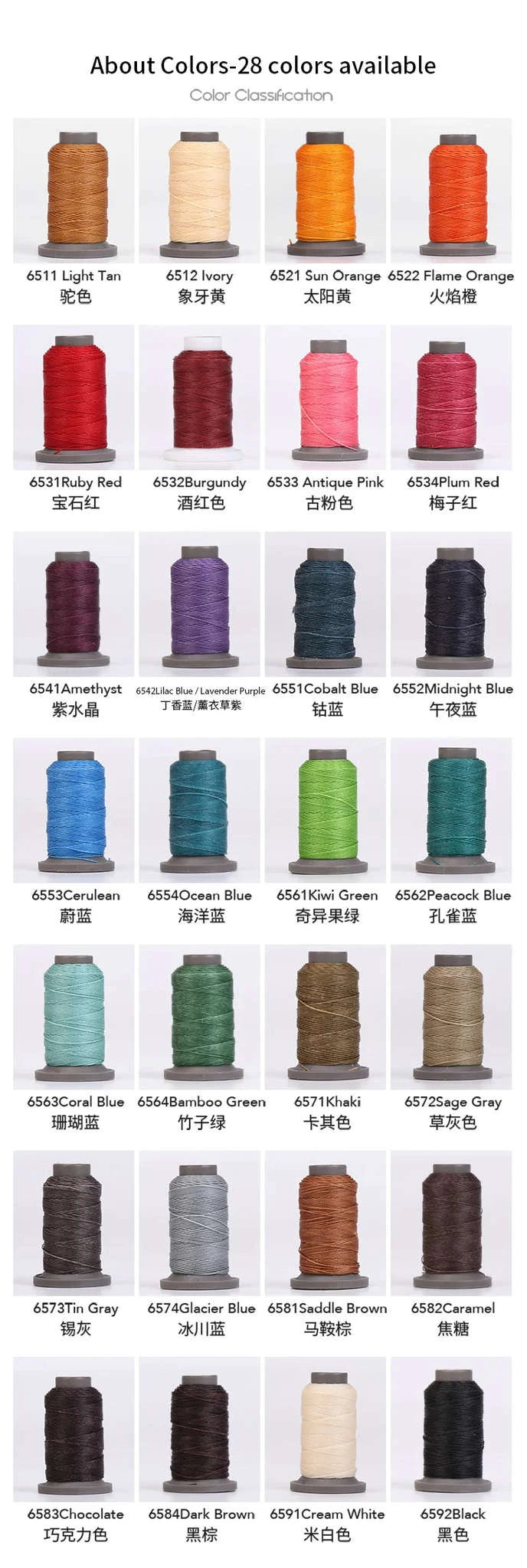0.45mm Waxed Polyester Leather Sewing Thread 120m Spool-Kiwi Green-1spool / United States