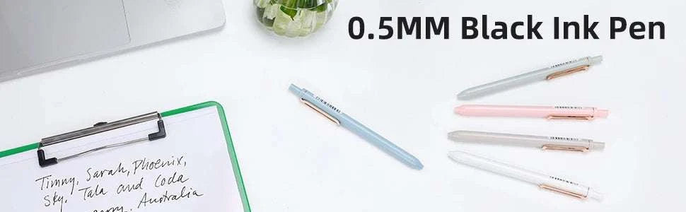 0.5mm Smooth Black Gel Pens 5-Pack for School and Office Writing-5pcs / black / United States