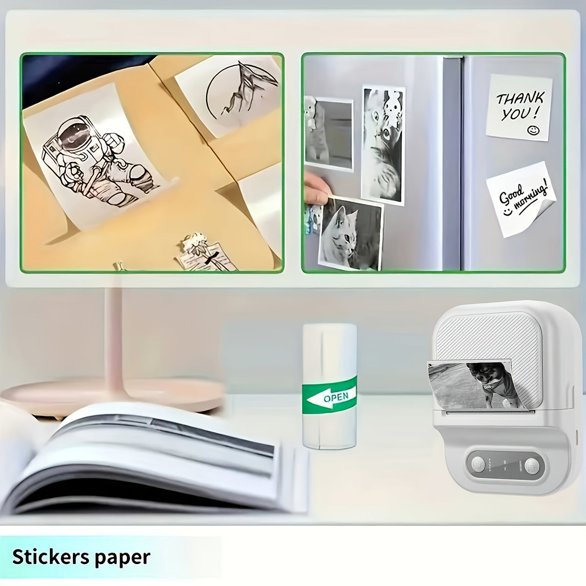 Bluetooth Thermal Label Printer and Paper Options