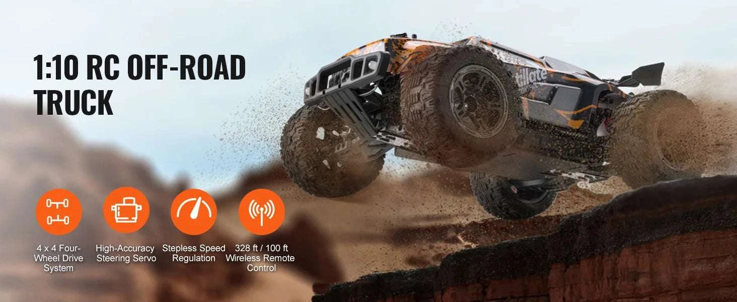 1:10 RC Off-Road Truck 50 km/h 4WD High-Speed All Terrain Car-1PC / CZECH REPUBLIC
